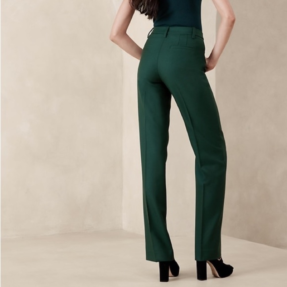 Banana Republic Paris Green Lido Italian Wool Pants